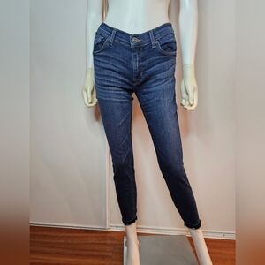 Hudson Crop Krista Super Skinny Jeans Size 27 Womens Dark Wash